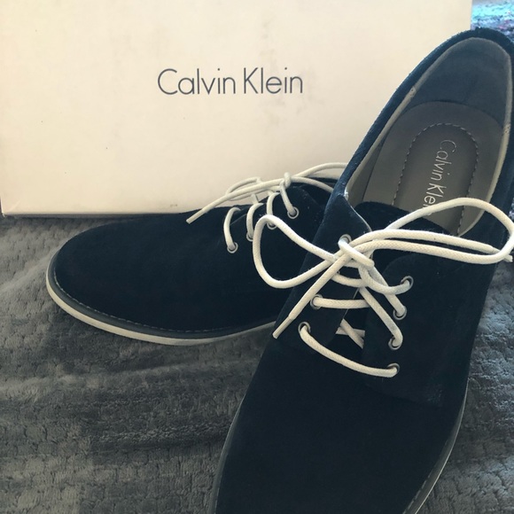 Navy Blue Suede Mens Dress Shoes 